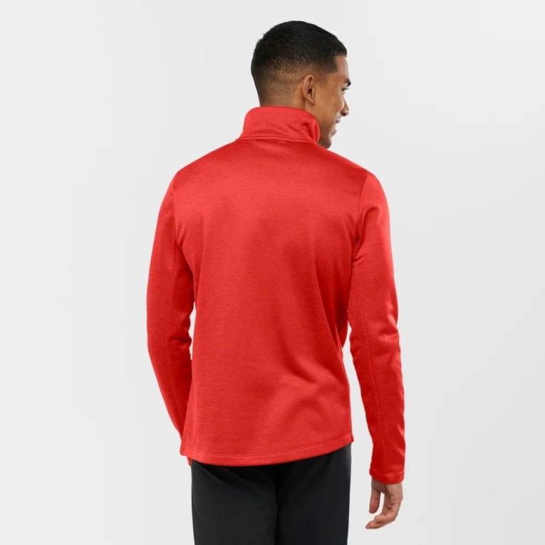 Chaquetas Salomon Essential Lightwarm Heather Full Zip Hombre Rojos | MX WINR459